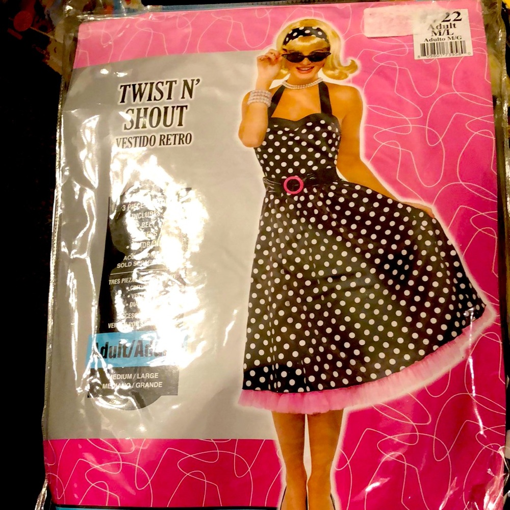 NEW in BAG - Twist N’ Shout Halloween costume.  Adult M/L.  3pcs
